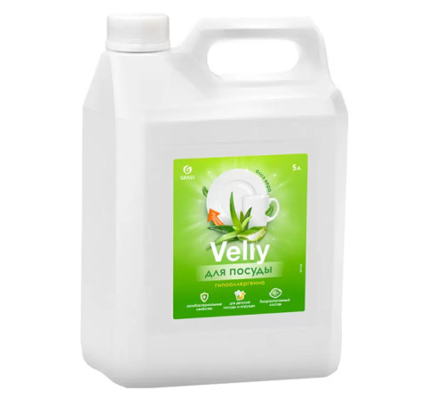 5000 мл Средство д/мытья посуды Grass "Velly Sensitive алоэ вера", РФ