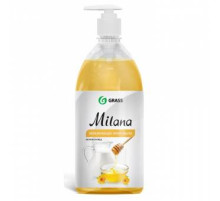 Мыло жидкое 1 л  Milana(крем-мыло)  Молоко и мед с дозатор., РФ