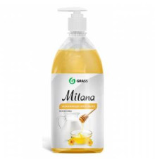 Мыло жидкое 1 л  Milana(крем-мыло)  Молоко и мед с дозатор., РФ