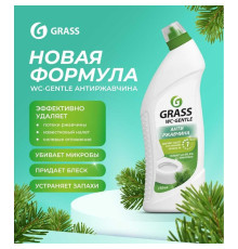 750 мл Средство чистящее д/туалета и ванных комнат анти-ржавчина Grass "WC-gel" Gentle, Россия