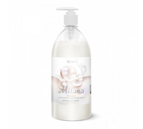 Мыло жидкое 1л  (крем-мыло) Milana Жемчужное . РФ