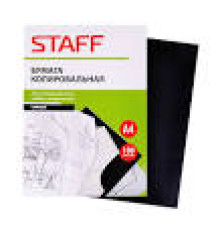 Бумага копировальная черная А4 STAFF, 100 л/упак, РФ
