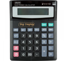 Калькулятор 12р черный Attache ATC-888-12F,  192 х 145 х 45 мм, Китай