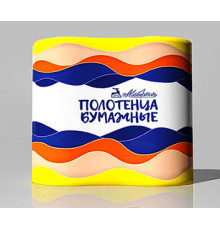 Полотенца бумажные  двухслойные  р 200*246, окрашеный 2 рулон/компл,16 компл/мешок РБ