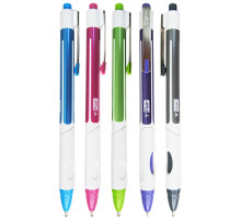 Ручка шарик/автомат Flair EZEE CLICK PRO , стерж. синий масляный, металлич клип, 0,7 мм, Индия