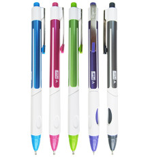 Ручка шарик/автомат Flair EZEE CLICK PRO , стерж. синий масляный, металлич клип, 0,7 мм, Индия