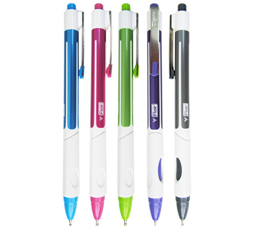 Ручка шарик/автомат Flair EZEE CLICK PRO , стерж. синий масляный, металлич клип, 0,7 мм, Индия