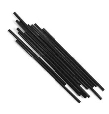 Трубочки для коктейля 210*8 мм Черные (Прямые)250шт/упак, РФ
