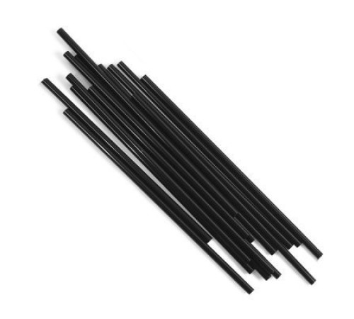 Трубочки для коктейля 210*8 мм Черные (Прямые)250шт/упак, РФ