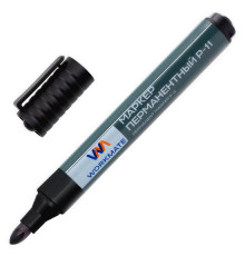 Маркер перманентный черный Workmate P-11 универсальный 2-4 мм, Китай