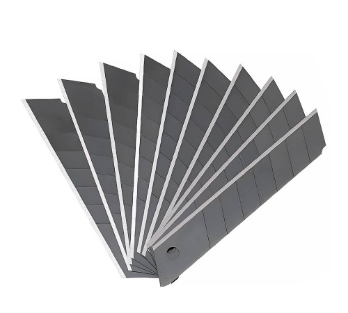 Лезвия 18 мм , 10шт, пластиковый пенал, европодвес Workmate, Китай