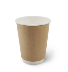 Стакан бумажный 250мл, Крафт, 2-х слойный 25шт/упак, Россия