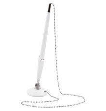 Ручка шариковая синяя настольная  "Стенд-Пен " BRAUBERG, с клейк осн.,корп. белый, Китай