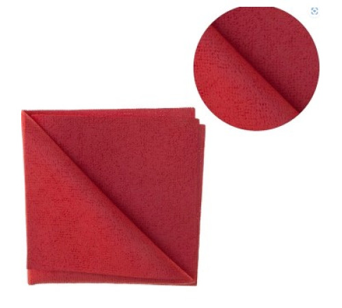 Салфетка универсальная микрополимер PVA/PU 40*40 см, красная,310г/м2 РФ