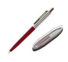 Ручка подарочная шариковая BRAUBERG Soprano, корпус серебристый с бордовым, 0,5мм, РФ