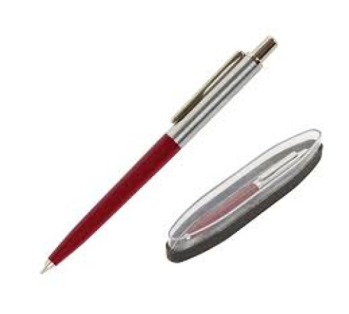 Ручка подарочная шариковая BRAUBERG Soprano, корпус серебристый с бордовым, 0,5мм, РФ