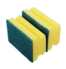 Губка кухонная для мытья посуды ONEservice 10*7*4,5см, 5 шт/уп. профилированная (5шт/упак.), РФ