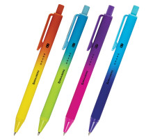 Ручка шарик/автомат BRAUBERG«Grade» корпус soft-touch, стерж. синий, ассорти, линия пис.0,35 Китай