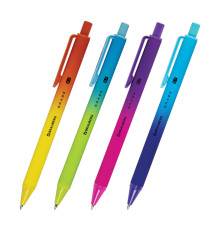 Ручка шарик/автомат BRAUBERG«Grade» корпус soft-touch, стерж. синий, ассорти, линия пис.0,35 Китай