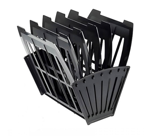 Лоток для бумаг веерный "Эсир", сборный, 5 отделений, чёрный, РБ