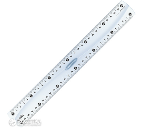 Линейка 20 см пласт., с держателем прозрачная Maped, Китай