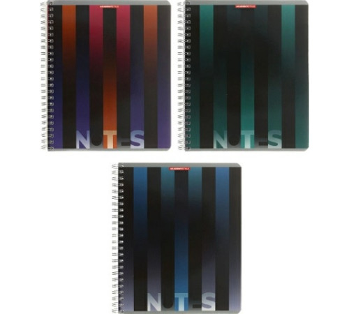 Тетрадь общая А5, 96 л. на гребне Полосы, 165*203 мм, клетка, ассорти, РФ