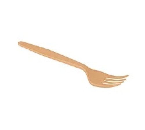 Вилка одноразовая столовая Био Эко Премиум (M), цвет бежевый, 50шт/упак, РФ