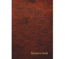 Блокнот А5,"Business book” 80л. коричневый иметацция кожи, на гребне, твёрдая обл.РБ