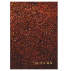Блокнот А5,"Business book” 80л. коричневый иметацция кожи, на гребне, твёрдая обл.РБ