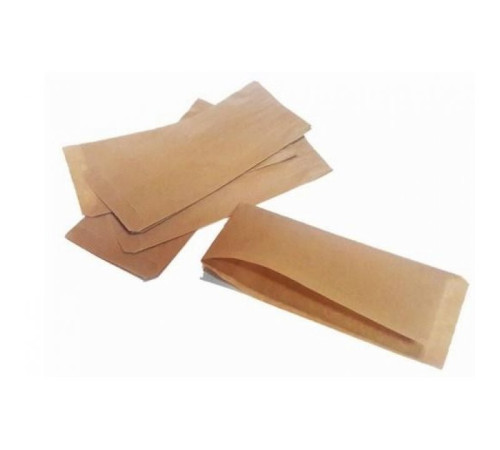 Пакет бумажный  уголок 150*250 б/п, 40+10мкм(жиропрочная бумага), 100 шт/упак, РФ