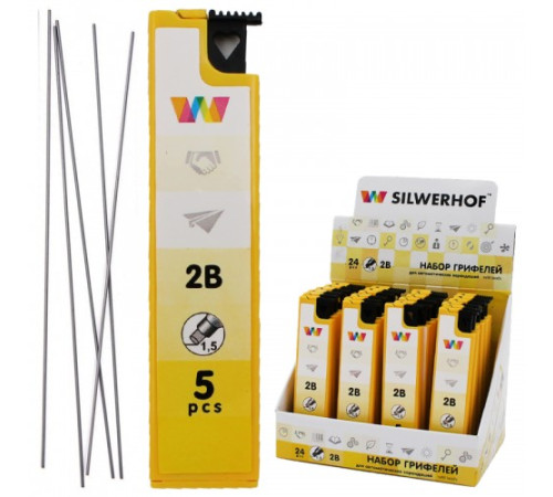 Грифели 1,5мм, для автоматических карандашей Tracker, высота грифеля 0,9 мм, 2М. РФ