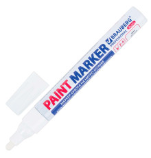 Маркер-краска Белый BRAUBERG PROFESSIONAL, нитро-основа, 2-4мм, Китай