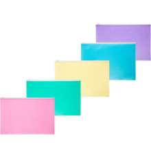 Папка-конверт на молнии Аttache Акварель , A4, 180мкм, непрозрачная, РФ