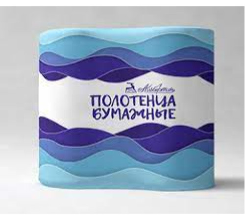 Полотенца бумажные  двухслойные  р 200*246, белые 2 рулон/компл,16 компл/мешок РБ