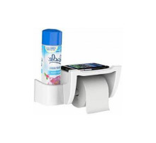 Держатель-полка для туалетной бумаги Mira, пластик снежно-белый