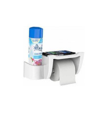 Держатель-полка для туалетной бумаги Mira, пластик снежно-белый