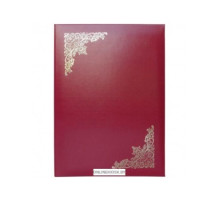 Папка адресная А4 с Виньеткой обл.бумвин. жесткая, цвет Бордо , РФ