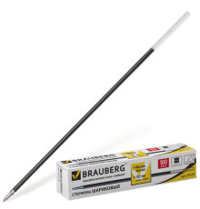 Стержень 152 мм шариковый BRAUBERG, евронаконечник, 1мм, 170175, ЧЕРНЫЙ . РФ