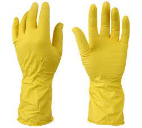 Перчатки хозяйственные M PROservice  универсальные латексные КРЕПКИЕ  желтые, Китай