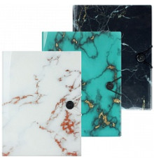 Папка на резинке А4 внутри 5 двойных уголков и вкладыш-конверт, цвет - мрамор ассорти. Армения