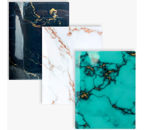 Папка с зажимом и карманом А4 Marble цвет мрамор ассорти, шир 2см. Армения