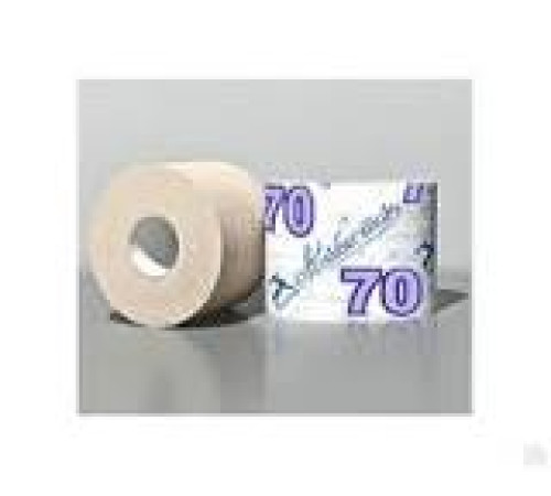 Туалетная бумага однослойная неокрашеная 70м  (15 рул/уп) РБ