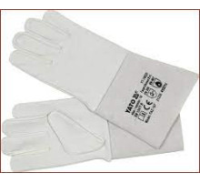 Перчатки (спилковые)  кожаные  длина 35 см размер 14 серые, Китай