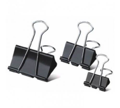 Зажим для бумаг 32 мм OF ,черн 12 шт,Китай