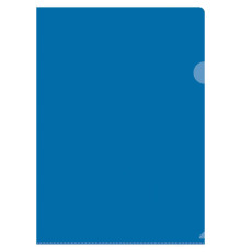 Папка- уголк пласт. жесткая МАМ ТД 0,15мм синяя А4/РФ