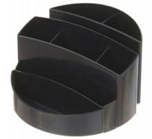 Подставка-органайзер "Омега"  8 отд для канцтоваров настольн. пласт. черная  РБ