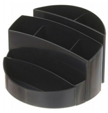 Подставка-органайзер "Омега"  8 отд для канцтоваров настольн. пласт. черная  РБ