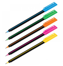 Ручка шариковая синий 0,5мм, Luxor Stick Soft Touch, (одноразовая) цвет ассорти, Индия