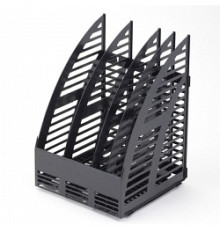 Модуль вертик. 240 мм с передней стенкой, 4 отделения, черный,РБ