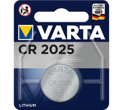 Батарейка Varta CR 2025 BLI 1, 2шт/упак Китай